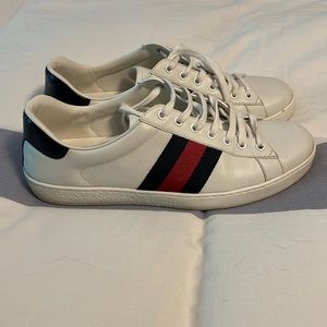 Gucci ace blue and red leather sneaker size UK9 (US9.5)